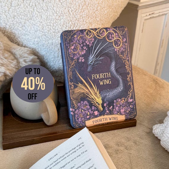 Fourth Wing Dragon Kindle Colorsoft Case with Strap, Bookish Personalized Kindle Case, Kindle Basic 6'', Kindle Oasis, Bookish Gift Idea