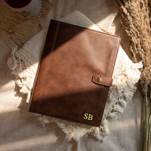 Étui pour iPad en cuir végétalien marron rétro neuf, étui pour iPad Air 11 2024, housse pour iPad, iPad Pro 2024/2023/2022, étui pour iPad 10th 2022 10,9 iPad Mini 6 2021