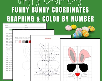 Easter Bunny Coordinate Graphing Picture: Math Activity (Digital)