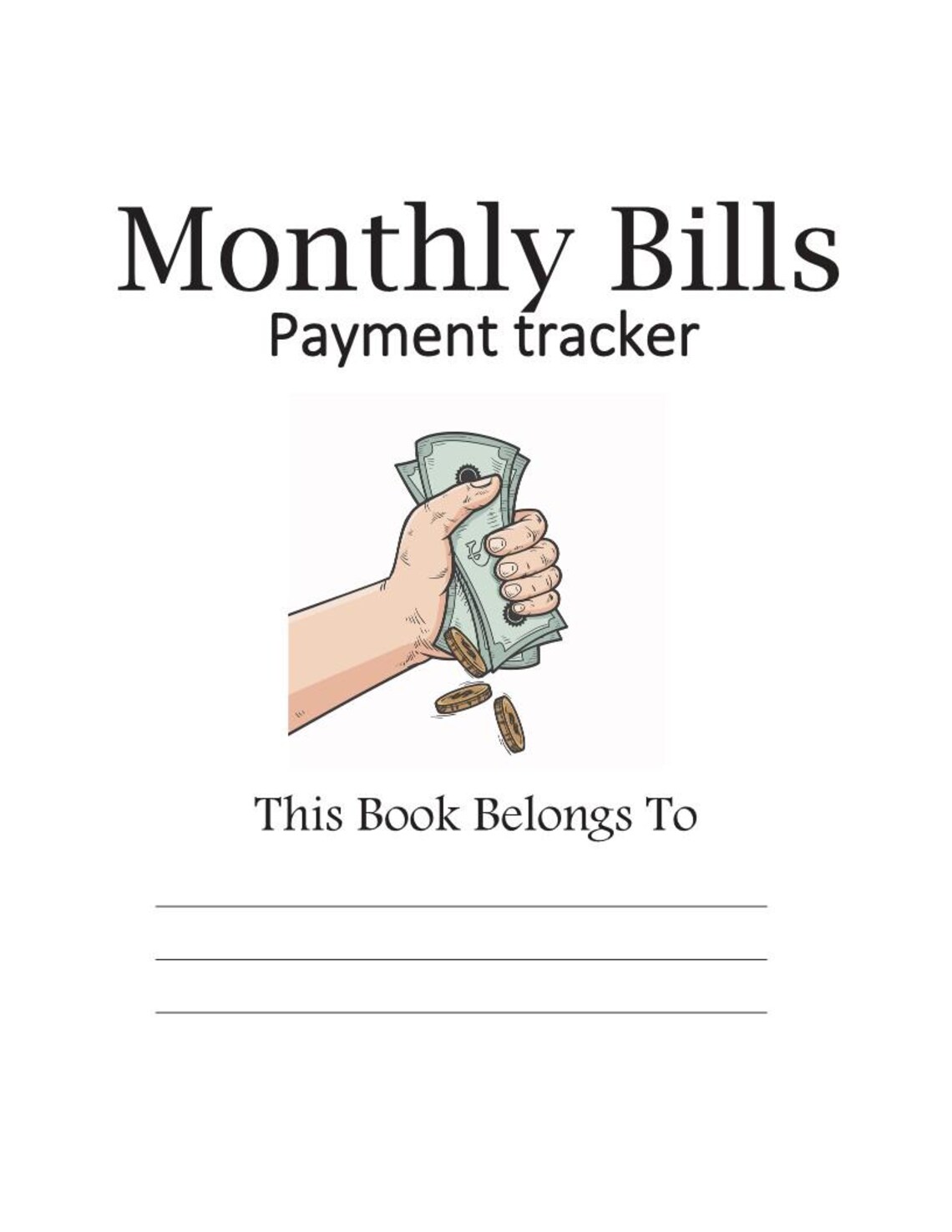 Editable Monthly Bill Tracker Printable Bill Calendar Monthly Planner ...