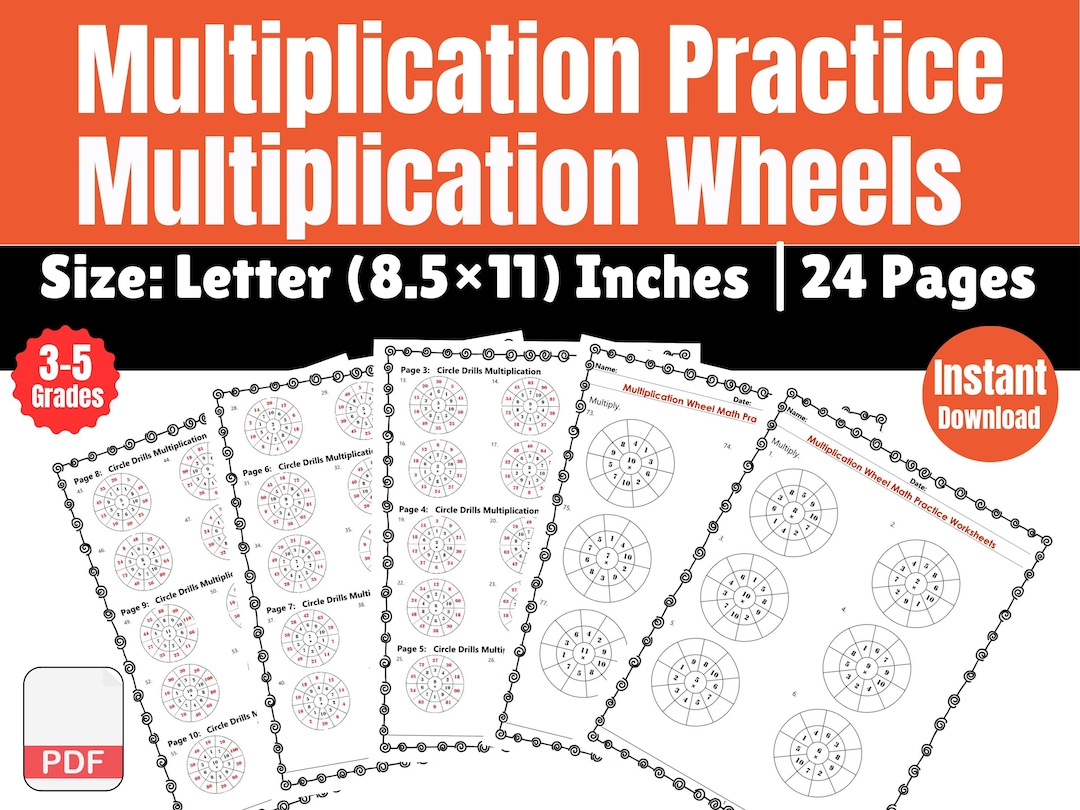 Multiplication Wheels Printable – Grade 3-5 Math Center Activity ...