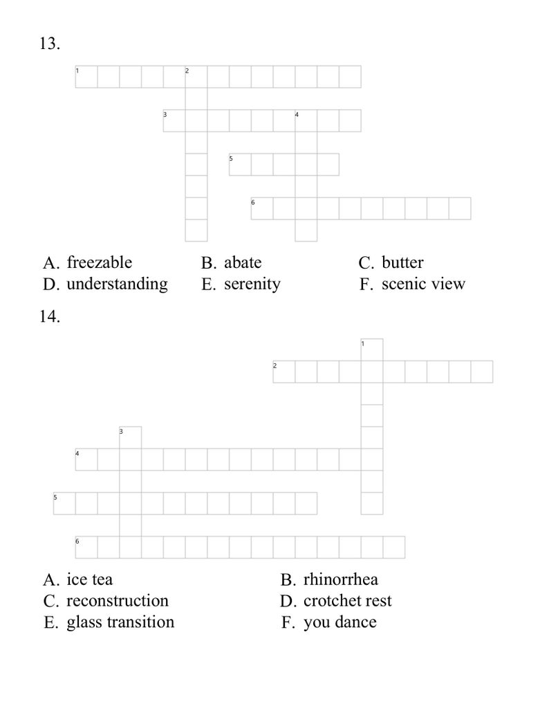 Anxiety Relief Crossword Puzzle Printables for Adults 200 Anxiety Relief Crossword Puzzle Printables for Adults 200
