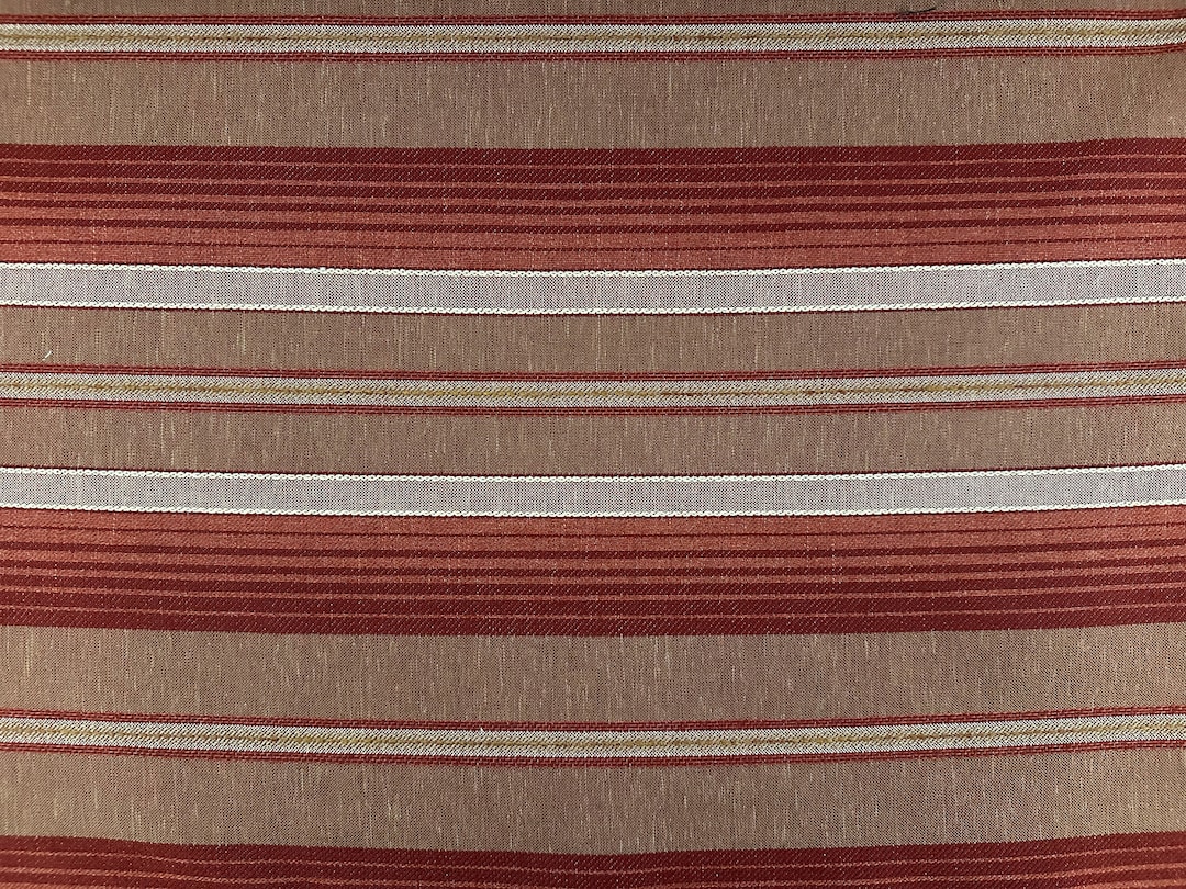 Balanced Red Stripes | Fabric by the Yard, Upholstery, Sewing ...
