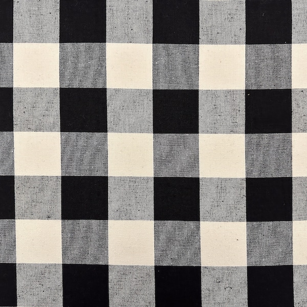 Black and White Buffalo Check | Fabric by the Yard