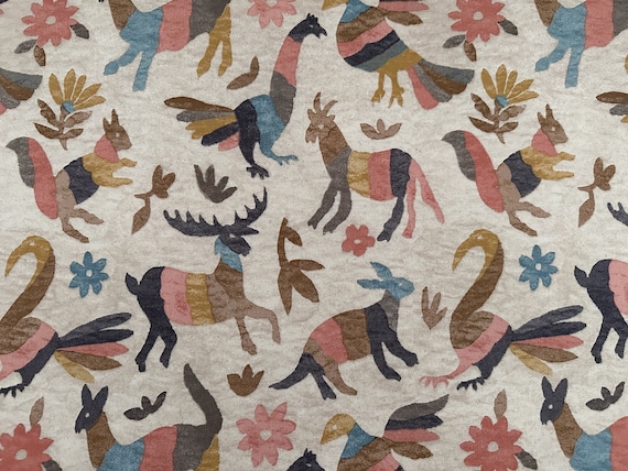Colorful Animal Fabric | Fabric by the Yard, upholstery, sewing, upholstery fabric, sewing supplies, Spring fabric, cotton fabric