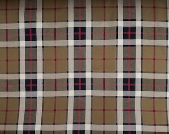 Brandy Brown Plaid | Fabric by the Yard, upholstery, sewing, upholstery fabric, sewing supplies, Spring fabric, cotton fabric