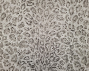 Gray Leopard Print | Fabric by the Yard, upholstery, sewing, upholstery fabric, sewing supplies, Spring fabric, cotton fabric