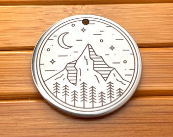 Mountains Pet Tag