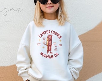 Kids-Meet Me at Campus Corner Norman Oklahoma OU Sooner Game Day-jeugdtrui
