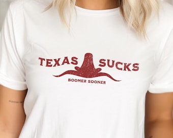 Texas Sucks Game Day-T-shirt: voetbalfanuitrusting Oklahoma