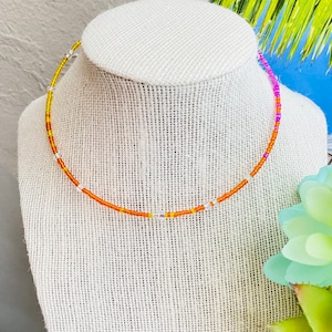 Orange Sunset ombré necklace