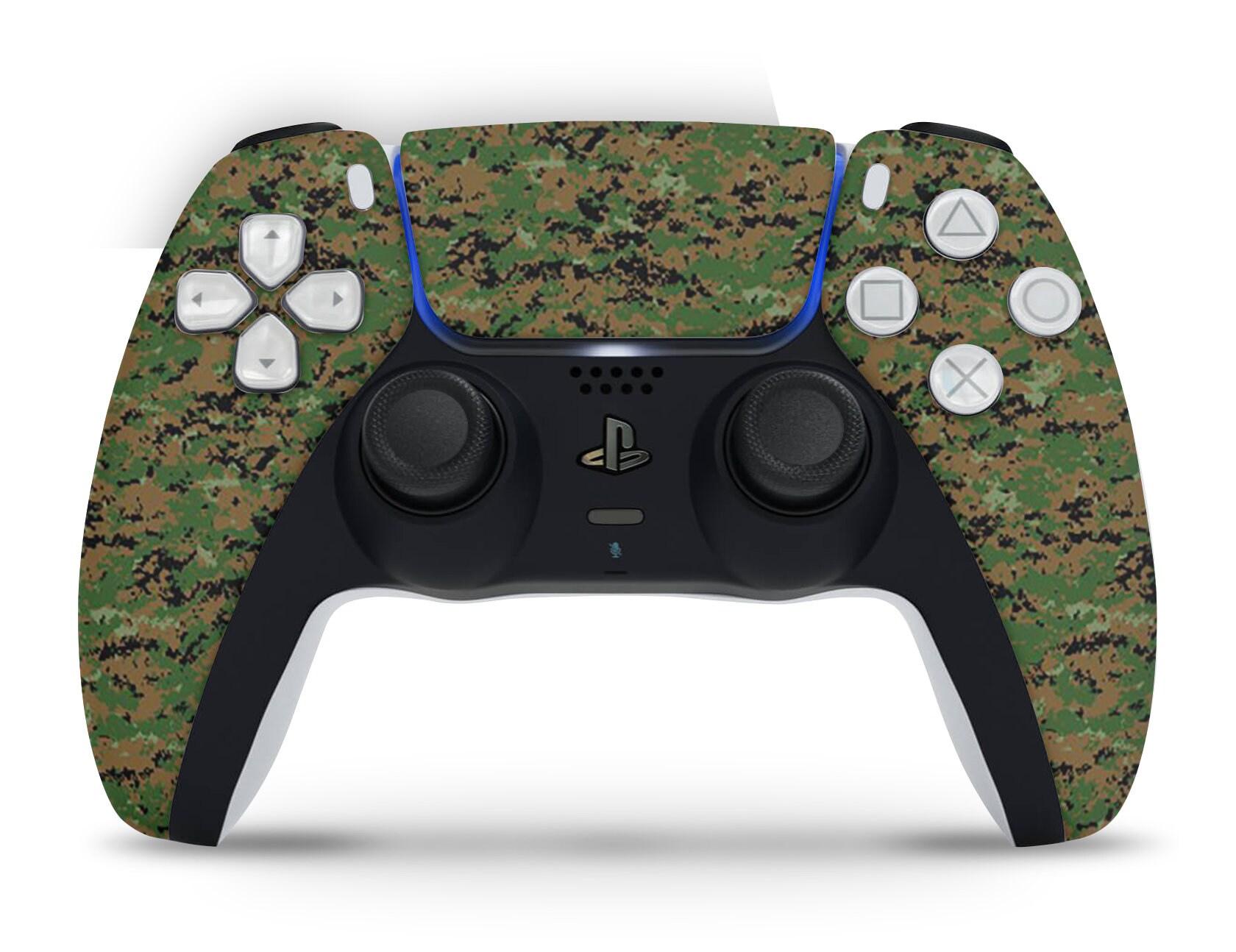 Green Camouflage PS5 Disc Version Console & Controller Vinyl Skin Decal