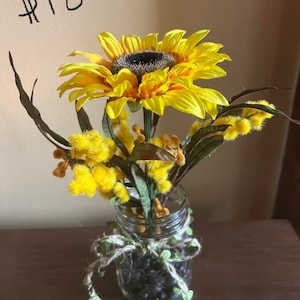 Sunflower Mason Decoration