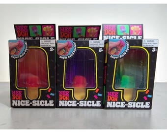 Schylling NeeDoh Nice-Sicle Fidget Toy Set of 3 Popsicle Squishy Stress Ball New