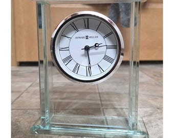 Howard Miller 645-643 Cooper Glass Tabletop Clock