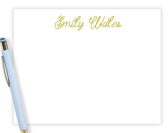 Whimsical Floral Personalized Note Cards, Custom Woman Stationery Set, Calligraphy Stationery Set, Floral Thank You Notes, Mothers Day Gift