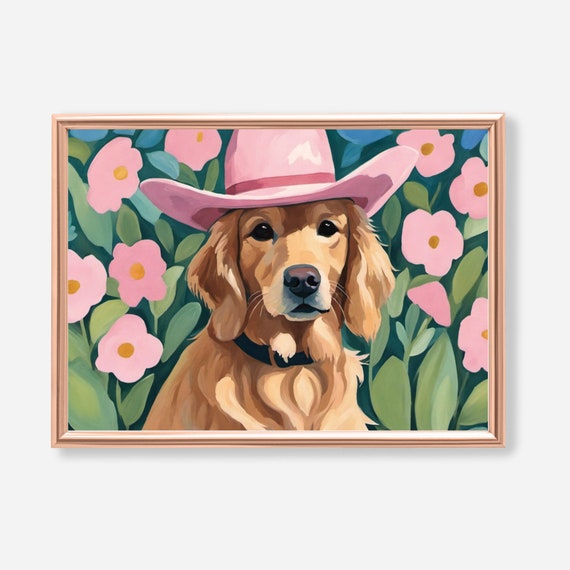 Dingleberries Happen, Golden Retriever dog wall art print