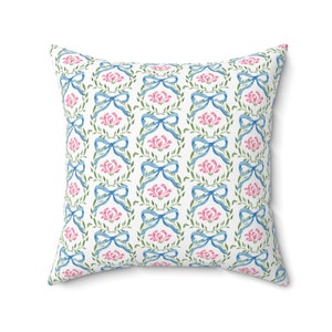 Grand Millennial Pillow, French Country Pillow, Preppy Decorative Pillow, French Cottage Decor, Baby Girl Nursery