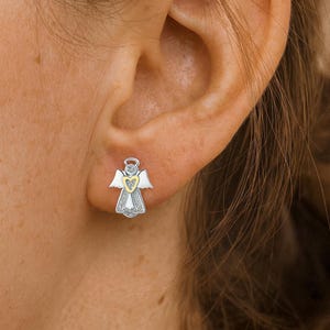 Pendientes De Flor De Plata De Ley Con Topacio Azul Londres