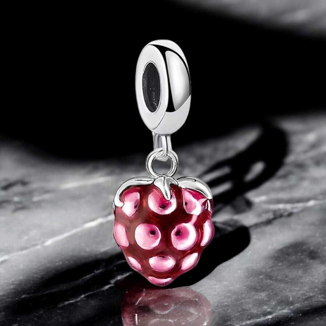 Silver Raspberry Pandora S925 Raspberry Charm Silver Necklace Pandora Chain Pendant ...