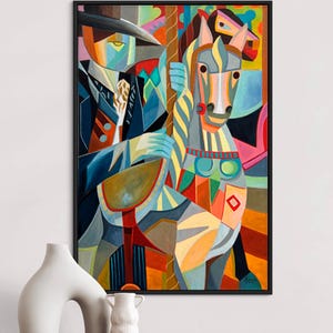 Vintage Carousel Horse Canvas Print: Whimsical Merry-Go-Round Art