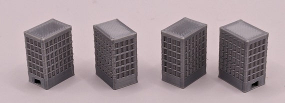 Skyscraper Hotel and Apartment Houses Monopoly Style 3D