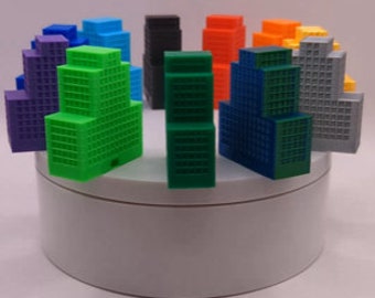 Board Game Skyscraper Hotels Monopoly Inspired Style Pieces 3D PLA Printed Available in Several Different Colors (1 Skyscraper Hotel)