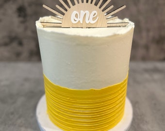 3D First Birthday Cake Topper, One Cake Topper, Sun Cake Theme