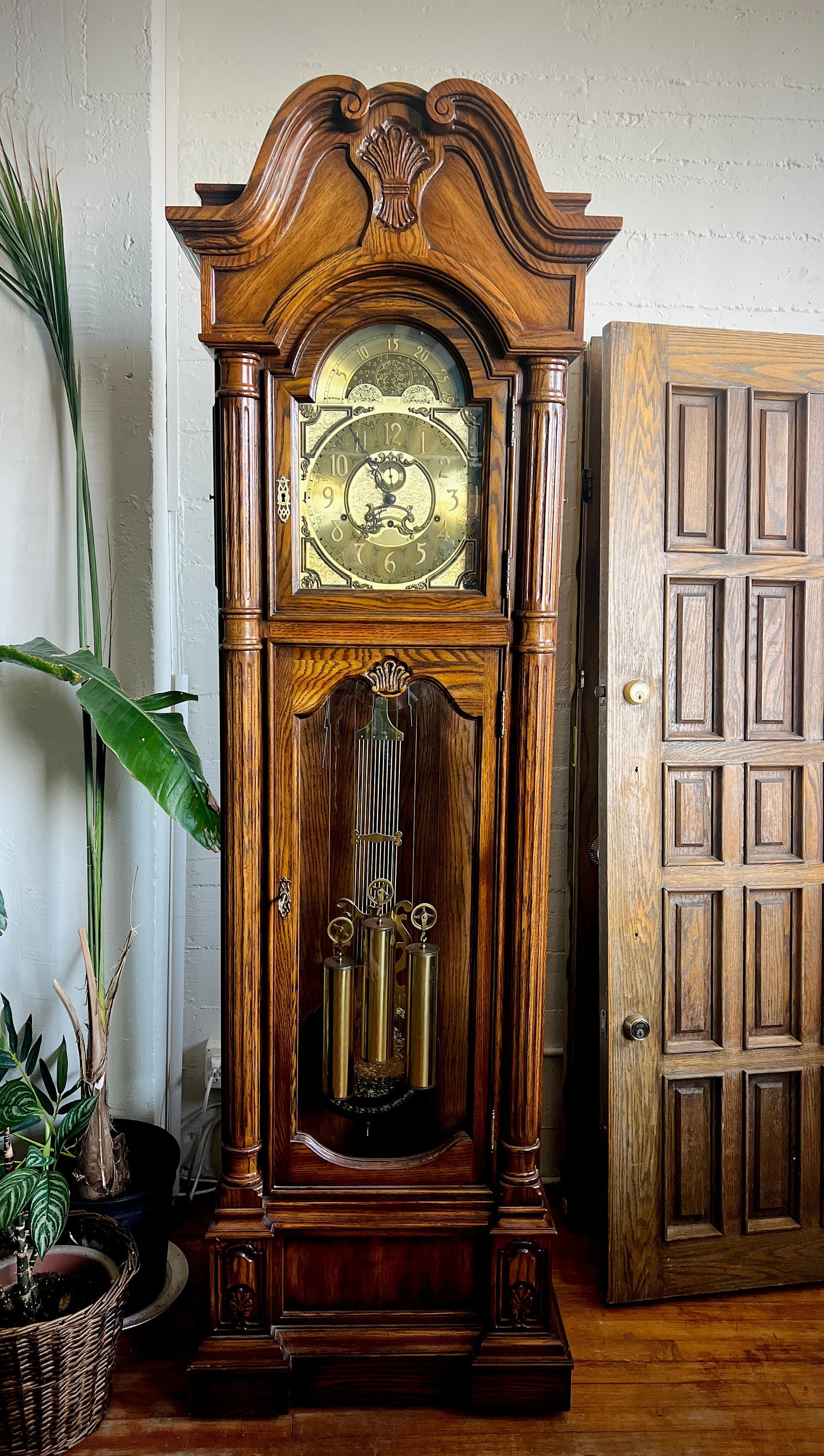 Antique Ridgeway Grandfather Clock, Vintage Clock, Traditional Clock Etsy