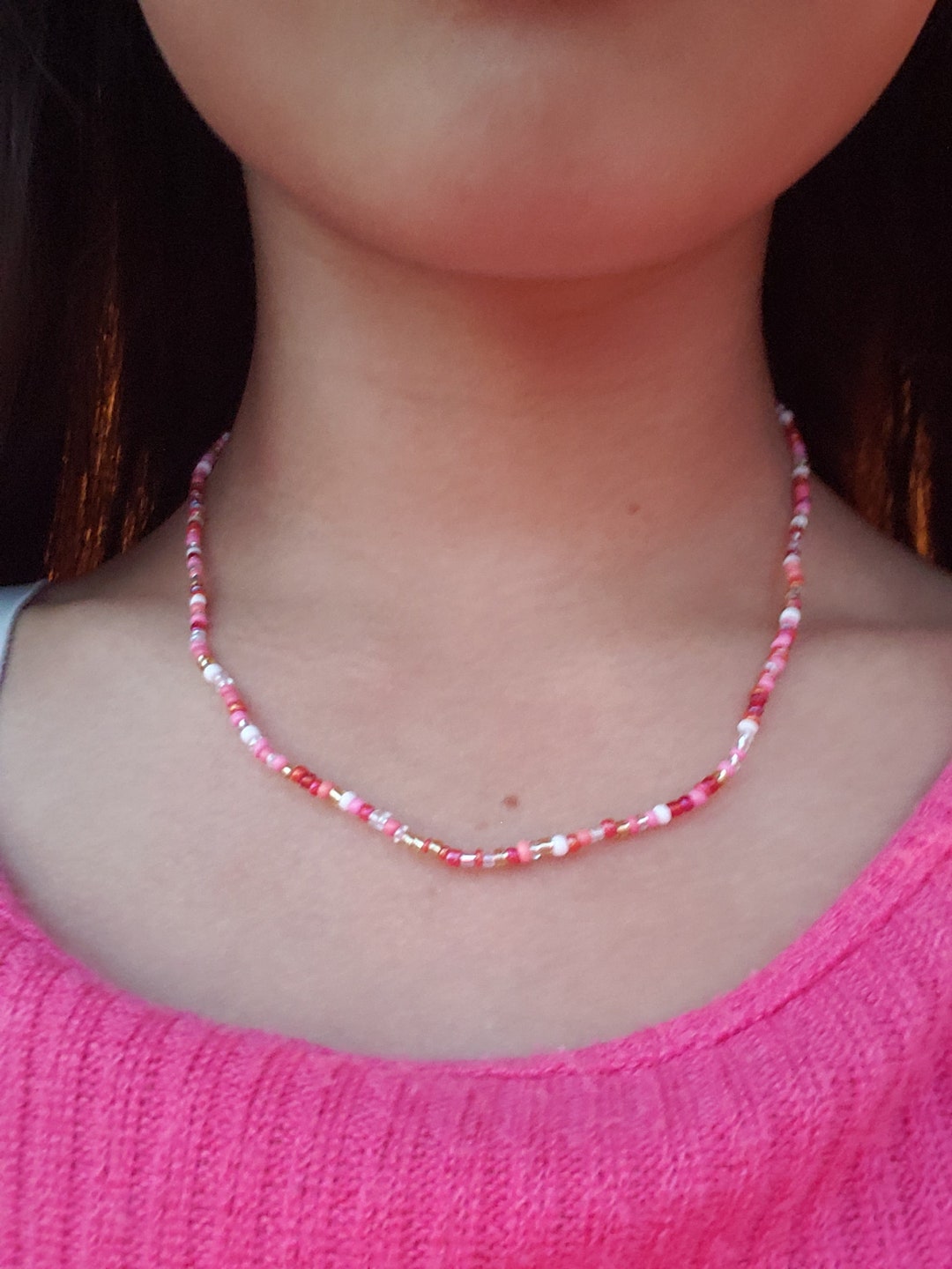 The Heartbreak Seed Bead Necklace Etsy