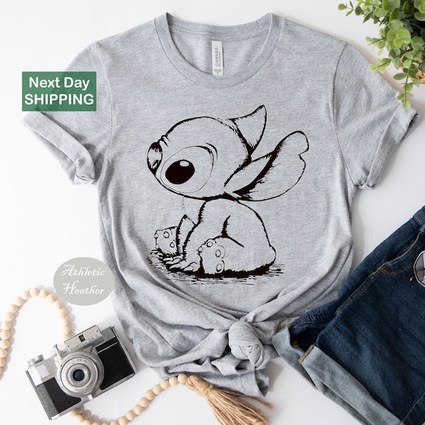 Disney Stitch Sketch Portrait Shirt, Cute Lilo and Stitch Shirt, Disney Matching Shirt, Disneyland Family Shirt, Disney Stitch Shirt