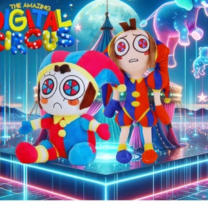 2024 New Digital Circus Plush Toy,The Amazing Pomni and Jax Plushies Doll,Plushies  Toy for TV Fans Gift, Cute Stuffed Figure Doll for Kids and Adults,  Birthday for Boys