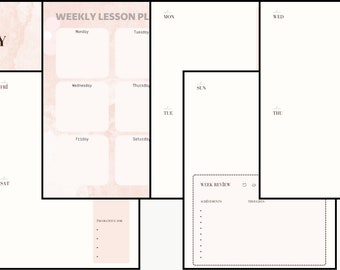 Weekly Planner PDF Printable Planner Digital Planner 7 Day - Etsy