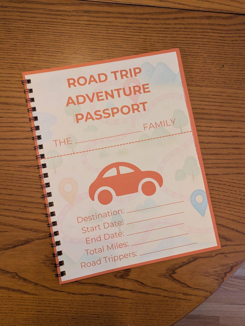 Family Road Trip Journal | Kids Travel Activity Book, License Plate ...