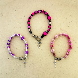 Unbreakable Children&#39;s Rosaries: Lilac, Raspberry and Rose