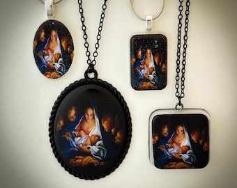Pendant Necklace- Nativity with Angels