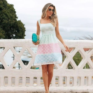 Candy Color Knit Dress Summer Fall