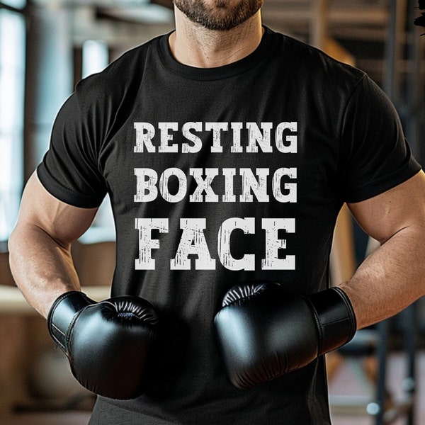 Funny Boxing Shirt, Resting Boxing Face, Workout Shirts, Workout Clothes, Boxing Top, Boxing Shirt, Sarcastic Gym Shirt, Boxer Lover Gifts