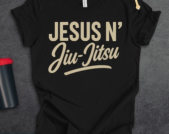 Jesus N' Jiu-Jitsu T-Shirt, Christian Gifts: 100% Cotton S-3XL