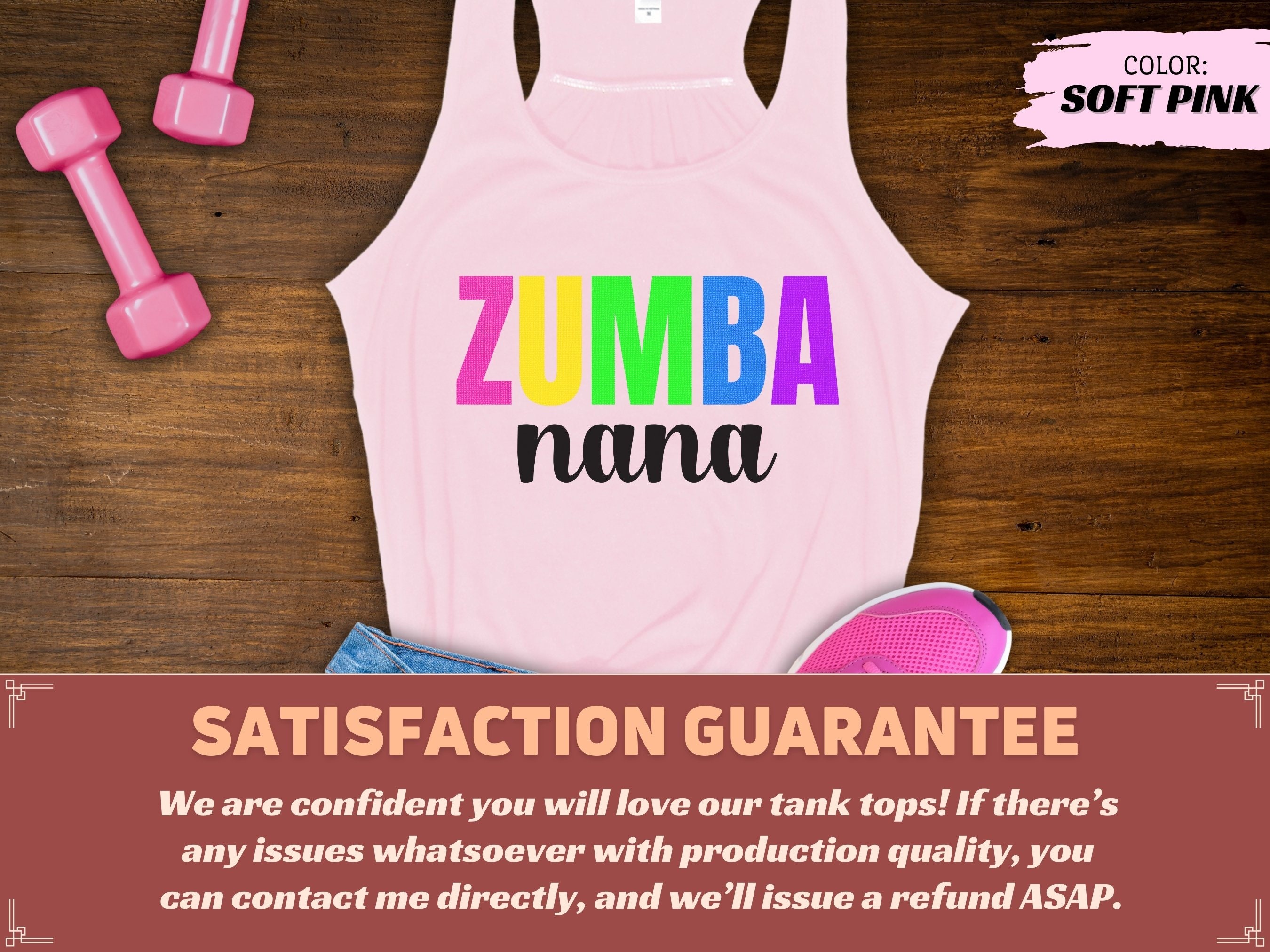 Womens Zumba Tank Top, Zumba Nana, Gift for Grandma, Zumba Class Top