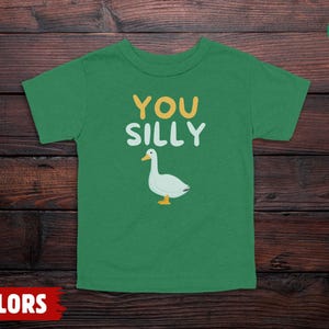 Silly Goose Toddler T-Shirt, Funny Kids Tee, Son/Daughter Gift: 100% Cotton 2T-5T Kelly