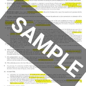 Pest control service agreement
