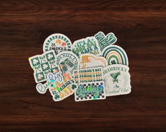 St. Patrick's Day Stickers l St. Patty's l Party Stickers | BuildYourOwn St. Patrick's Day StickerPack | Holographic Vinyl Stickers