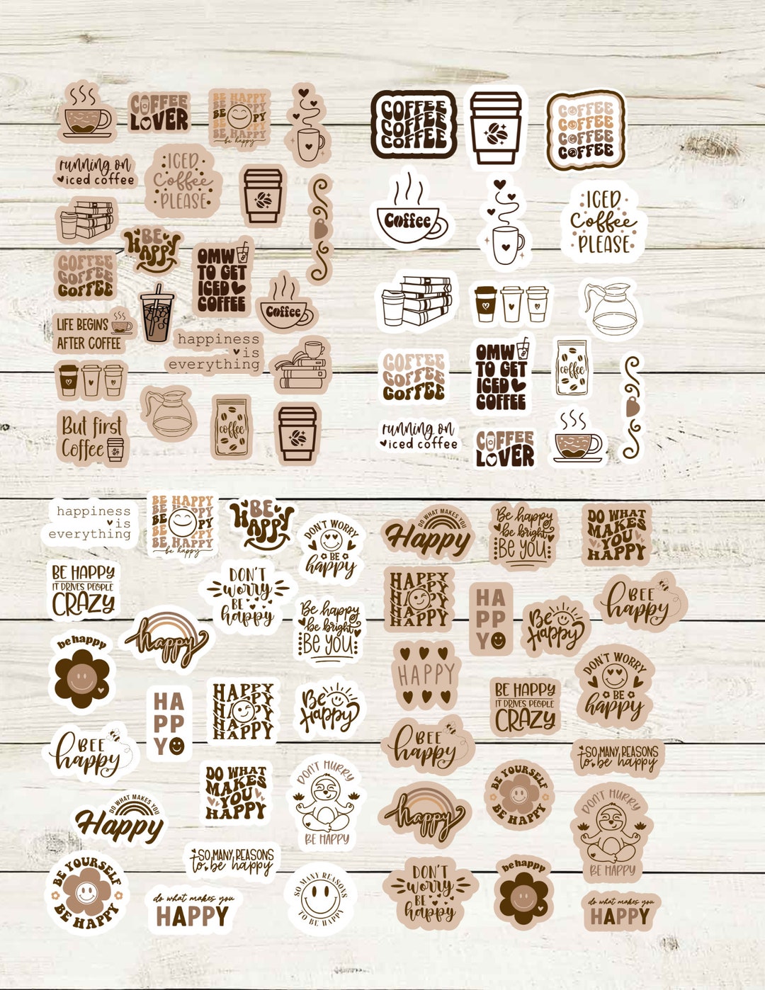 Delightful Coffee Stickers - Etsy