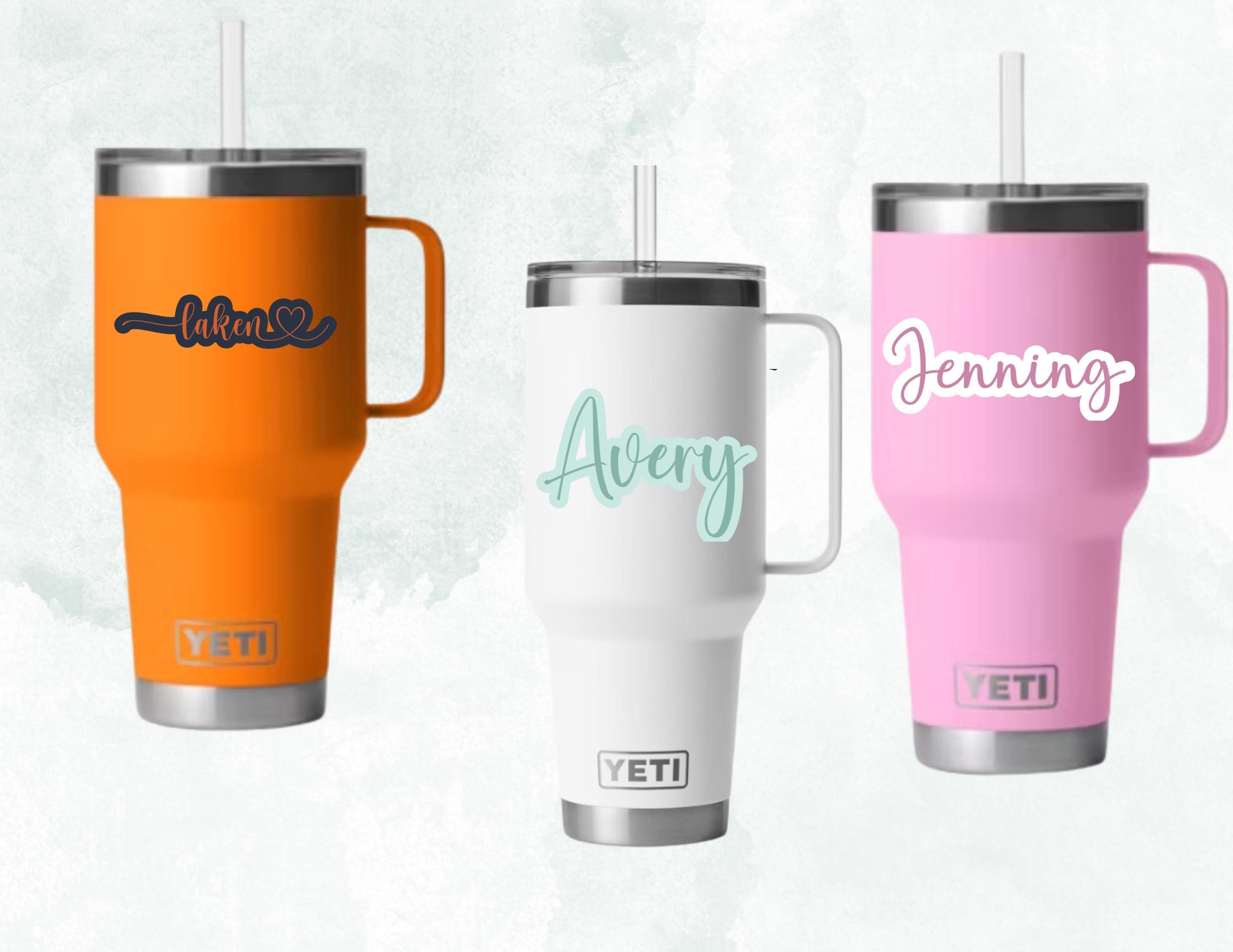 Yeti Water Bottle Sticker | Holographic Personalized Name Stickers ...