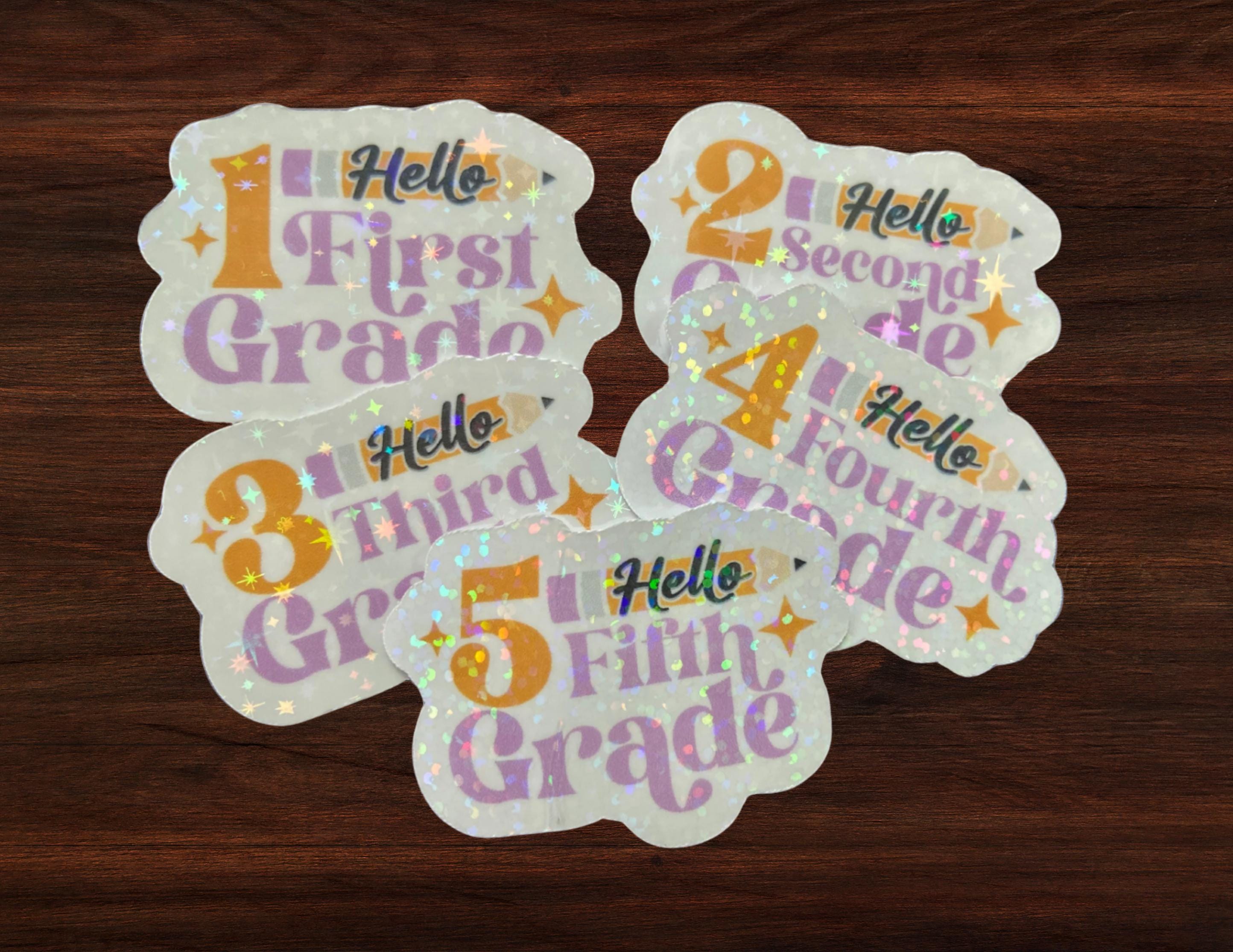 BACK TO SCHOOL Stickers L Grade 1 | Grade 2 | Grade 3 | Grade 4 | Grade ...