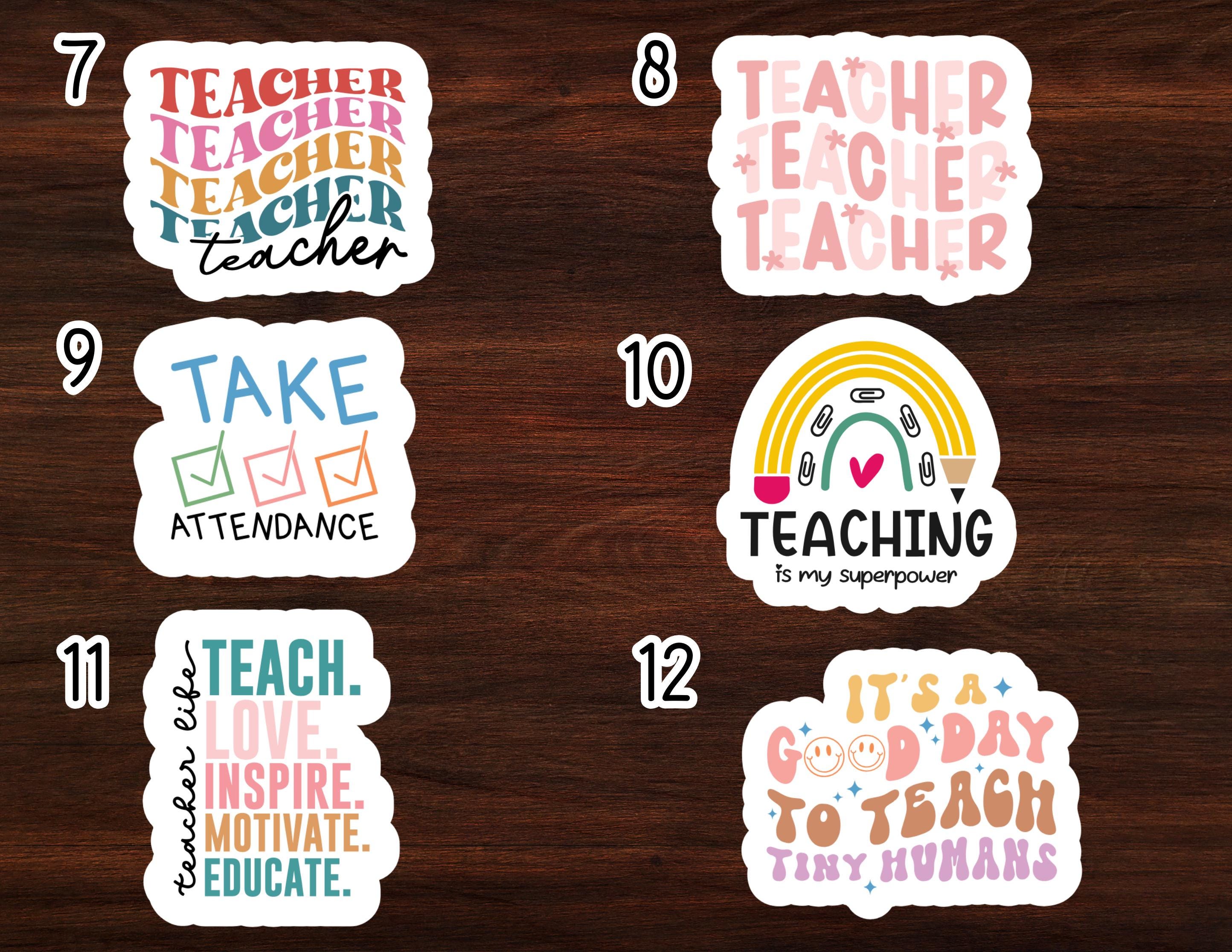 Lehreraufkleber | Aufkleber zur Wertschätzung von Lehrern | Zurück zur Schule | Lehrergeschenk | Stellen Sie Ihr eigenes Stickerpaket zusammen | Lehrergeschenk zum ersten Schultag |