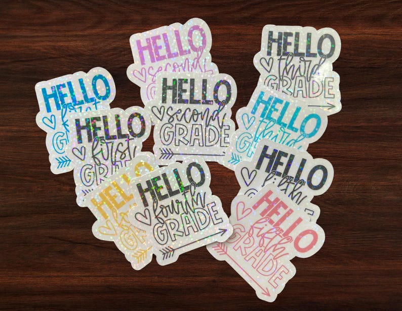 Sticker For Grade R BACK TO SCHOOL Stickers L Grade 1 | Grade 2 | Grade 3 | Grade 4 | Grade ...