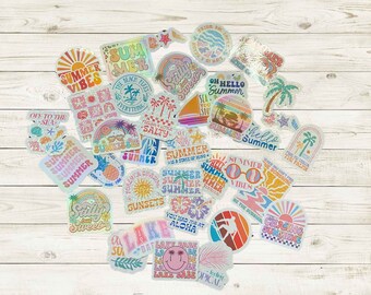 Summer Sticker Pack | Planner Stickers | Laptop Stickers | Notebook Stickers | Water Bottle Stickers | Summer Party Favors