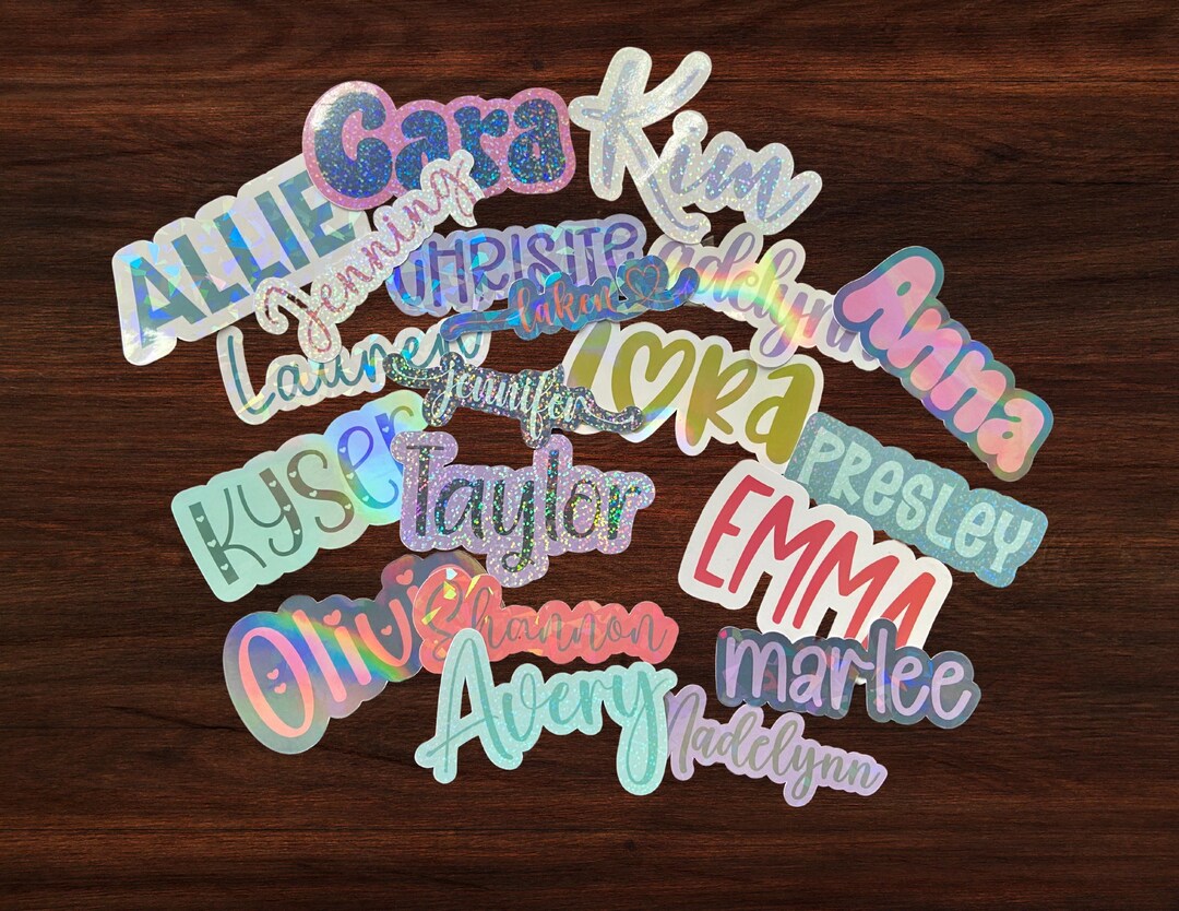 Yeti Water Bottle Sticker | Holographic Personalized Name Stickers ...